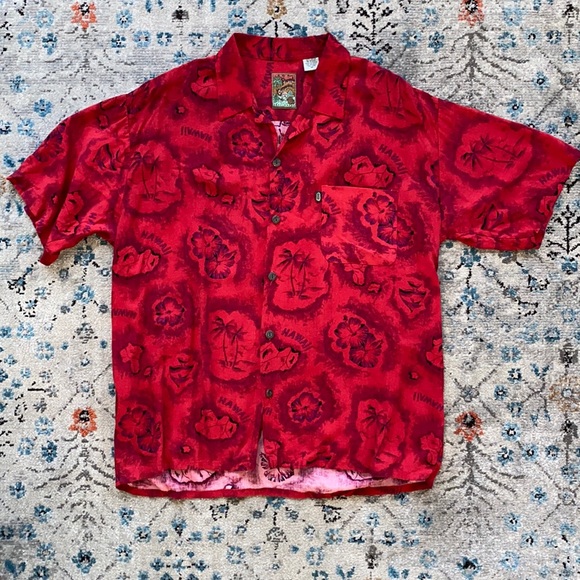 🌴❤️ Hawaii print Hawaiian shirt in medium - Picture 1 of 5